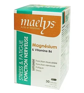 Maelys Magnésium et Vitamine B6 – 30 Gélules
