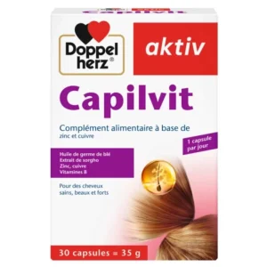 Doppel Herz Aktiv Capilvit Cheveux Sains, Beaux et Fort – 30 Capsules